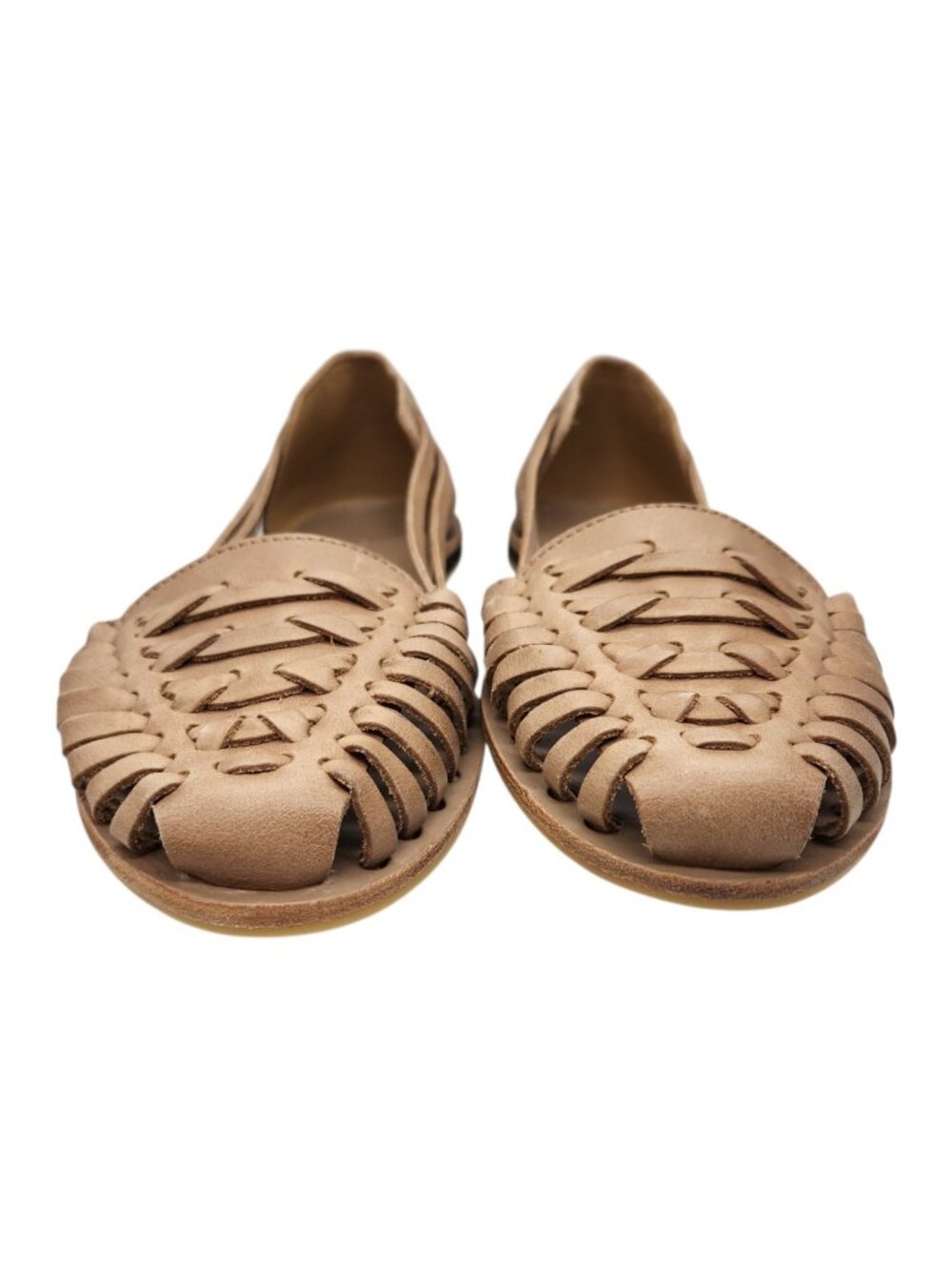 Nisolo Huarache Sandals Women’s Sz 7 Tan Genuine Leather Handmade Boho Tan NWOB - Picture 2 of 8